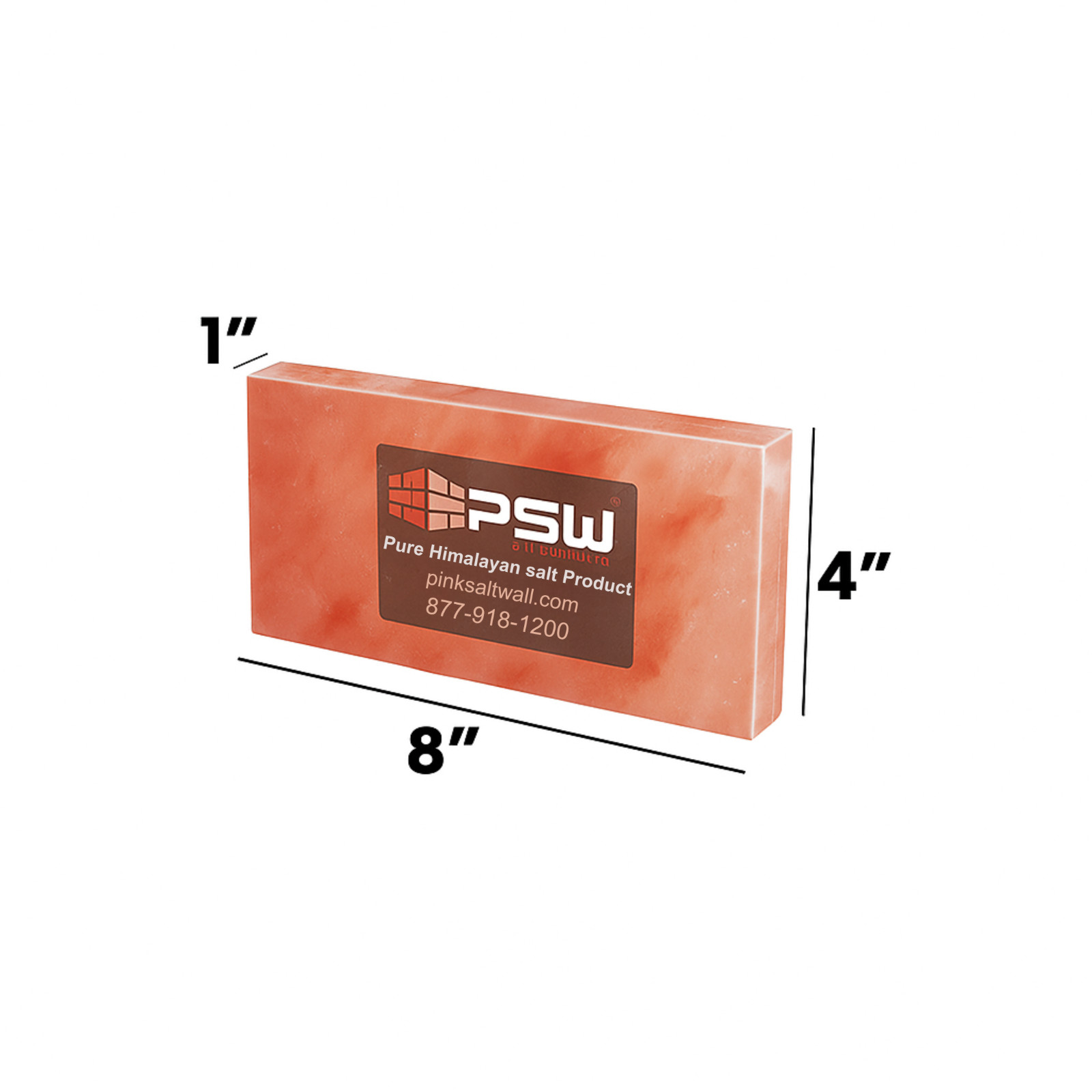 50 Himalayan Salt Tiles 8x4x1 + 2 Glue | Spa Wall Bricks Affordable Panel