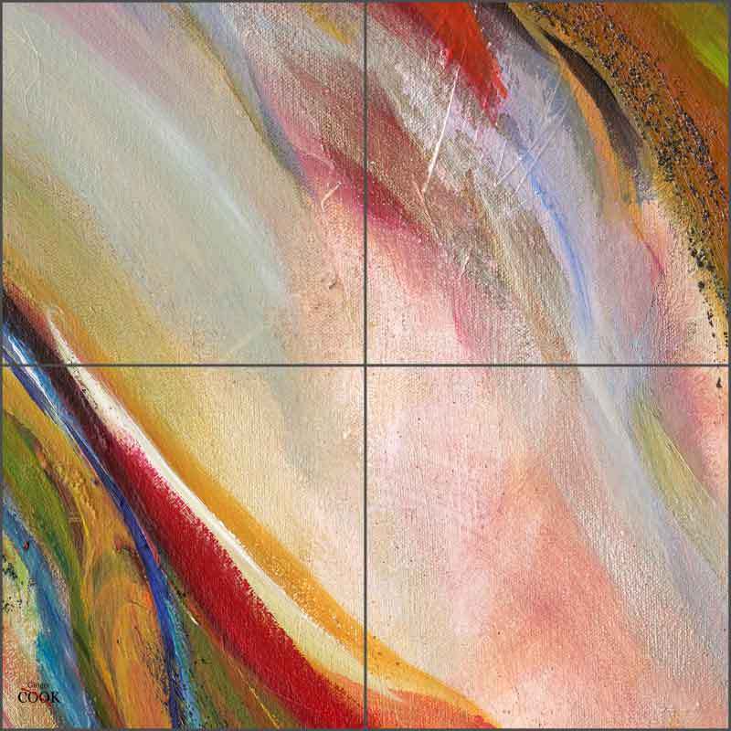 Ceramic Tile Mural Backsplash Cook Colorful Abstract Art GCS068
