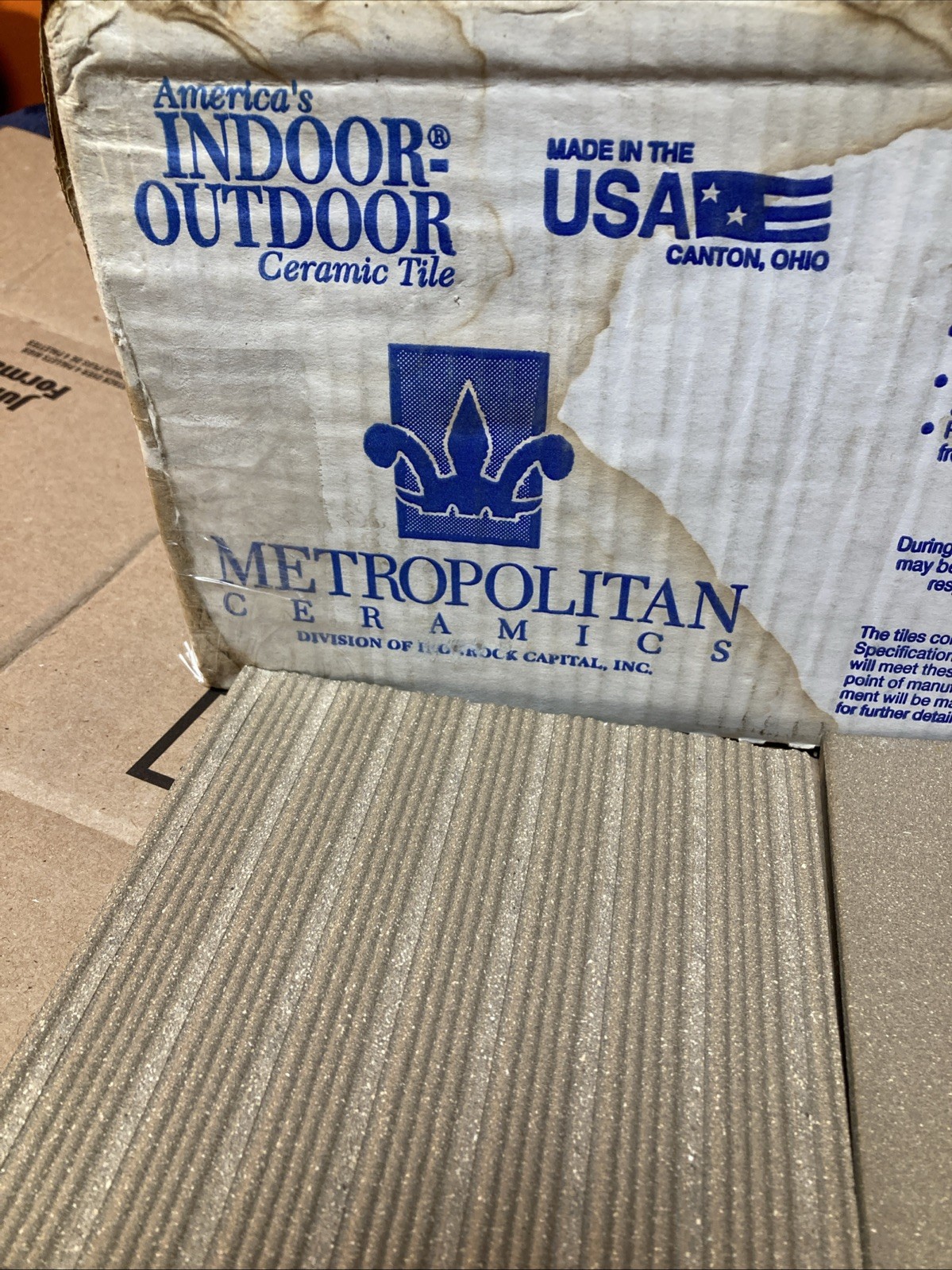 Metropolitan Ceramics USA MT107 6×6 Quarry Tile Ribbed Anti-Slip Full Box 28