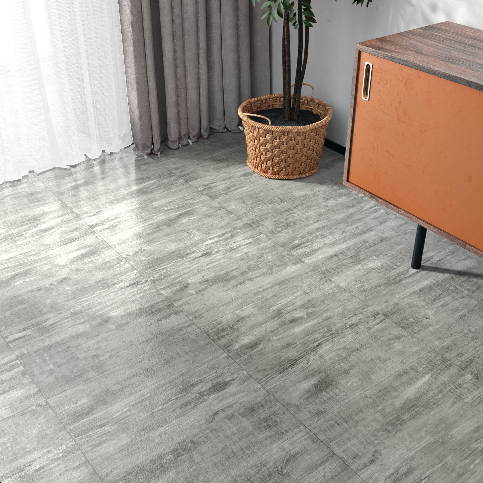 WESTICK Peel and Stick Floor Tiles 20 PCS Durable Thick Wood Backsplash Tile Wat