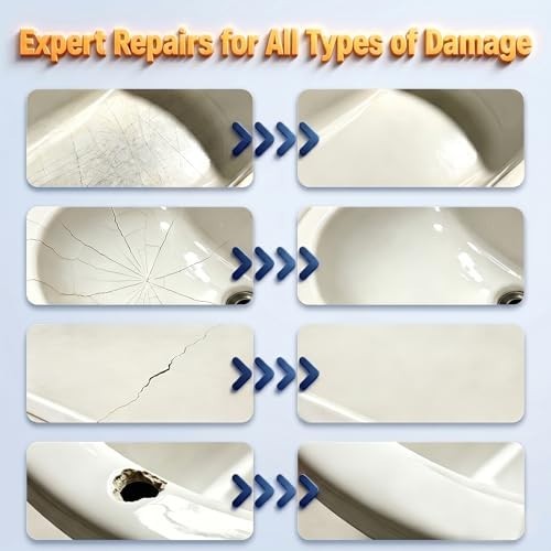 Porcelain Tile Repair Kit – 5.6 oz Epoxy Putty, 6-Color Match for Chips & Cracks