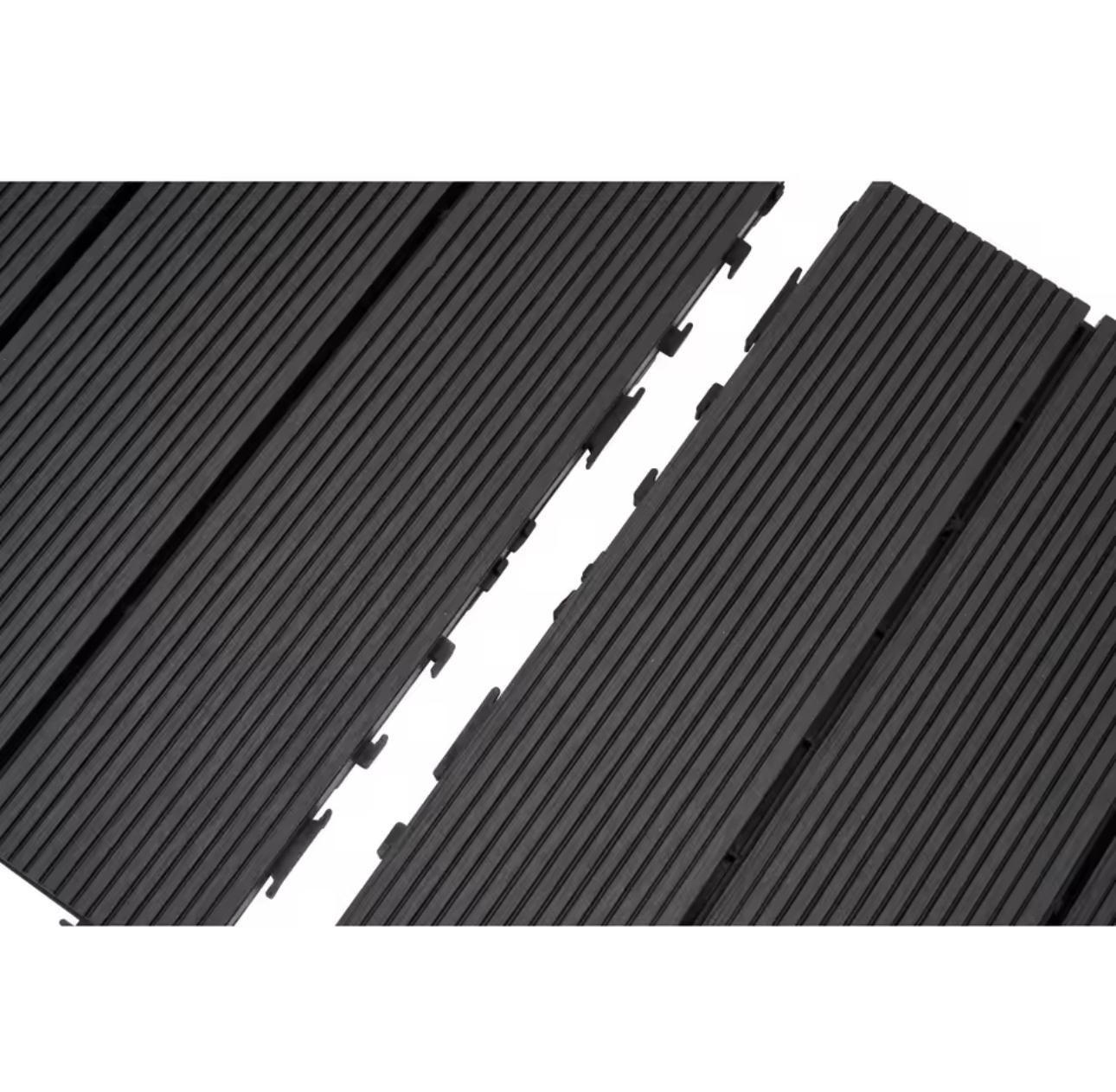 Sturdy Interlocking Acacia Wood Deck Tiles Non-Slip Outdoor Flooring Easy DIY US