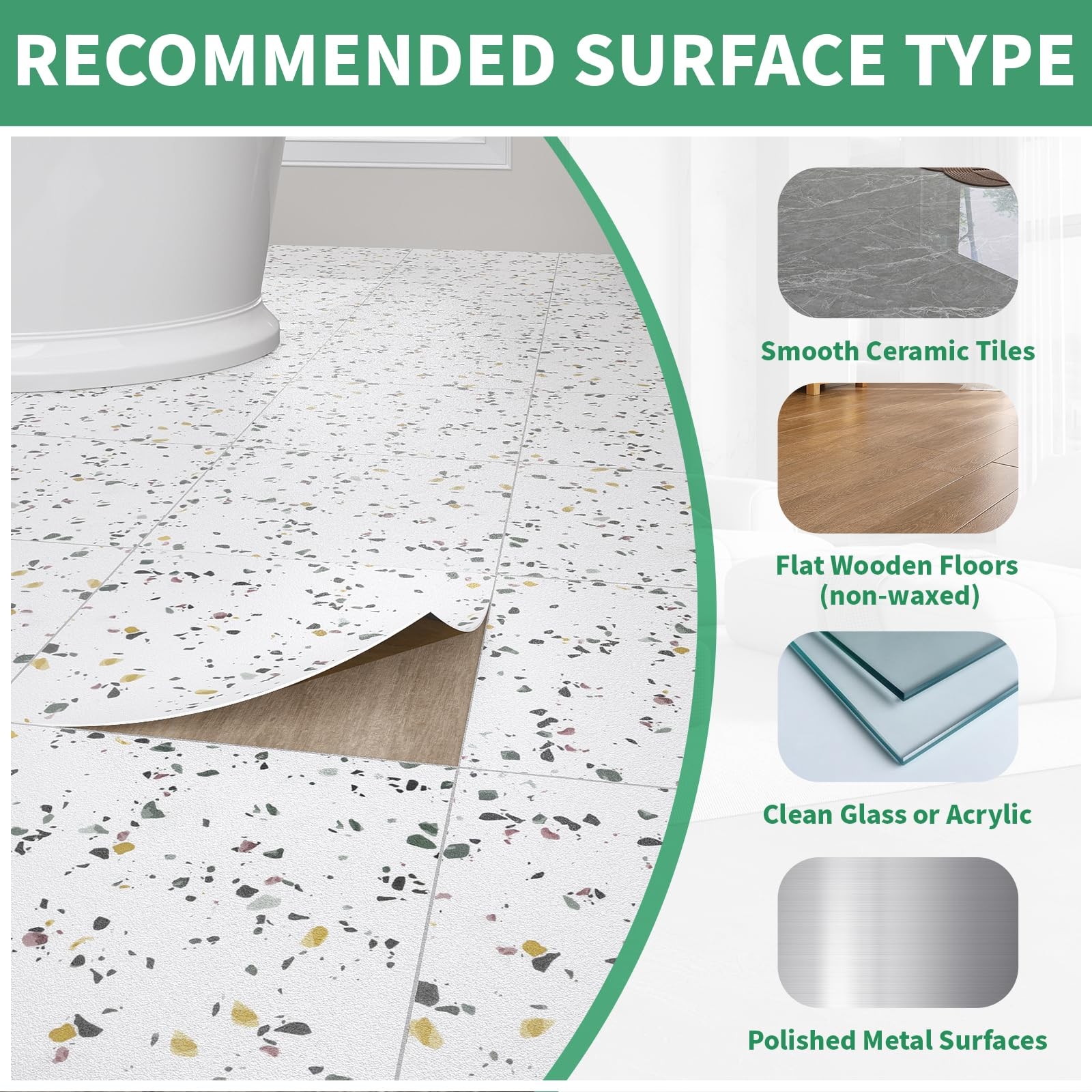 20-Pack 20 Sq.Ft Peel and Stick Floor Tiles Vinyl Matte Pattern Flooring, 12”…