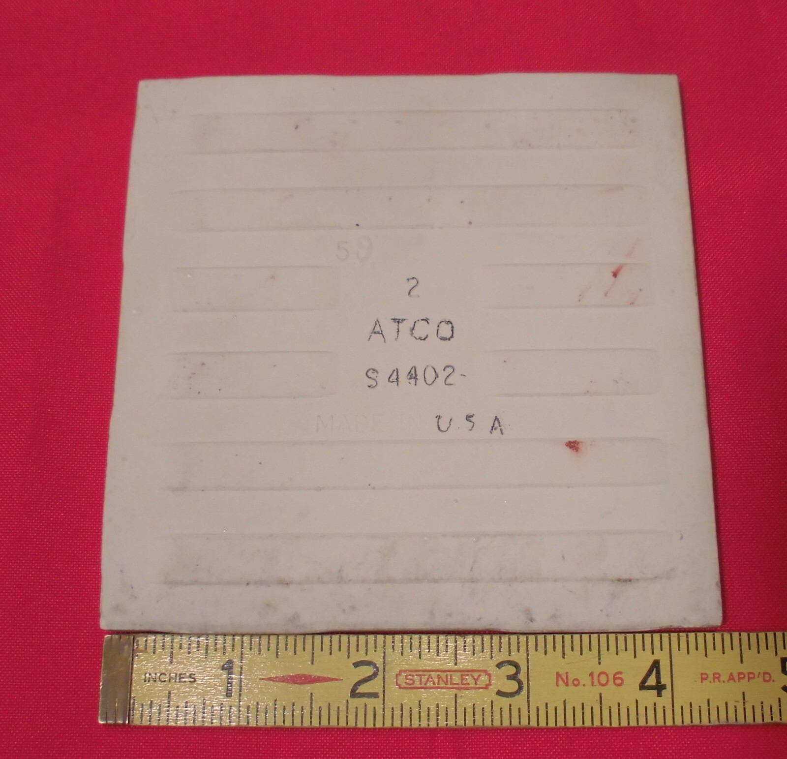1 pc. Light Gray: 4-3/8″ Glossy Ceramic Bullnose Tile by A.T.C.O. , Pearl Gray