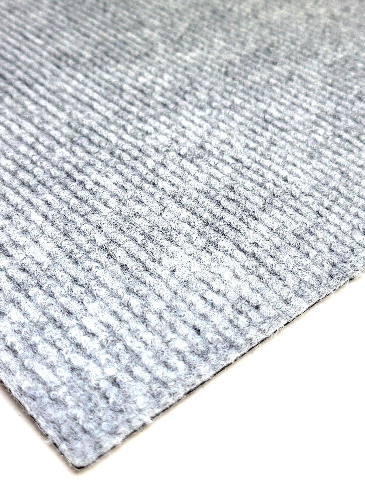 Pack of 25 Ribbed Carpet Floor Tile GRAY 12 X12 Inch Self Stick Floor Tile