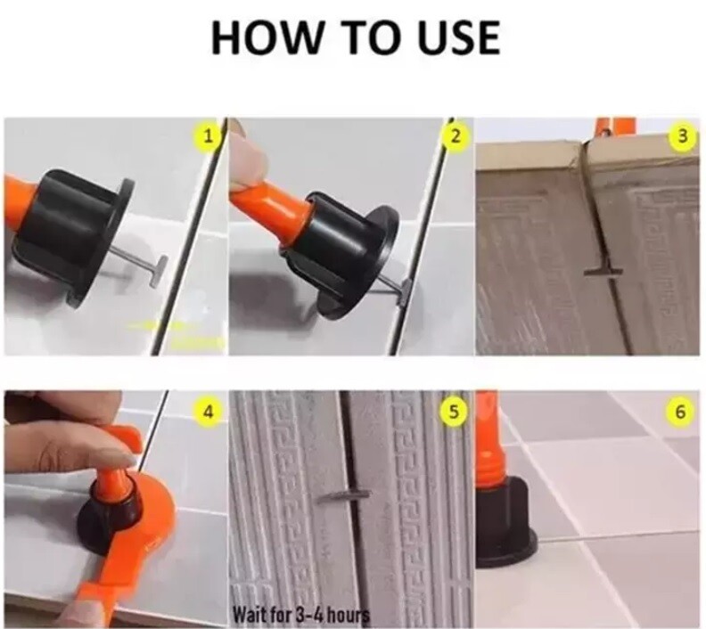204 PCS Reusable Anti-Lippage Tile Leveling System Positioning 1.5mm