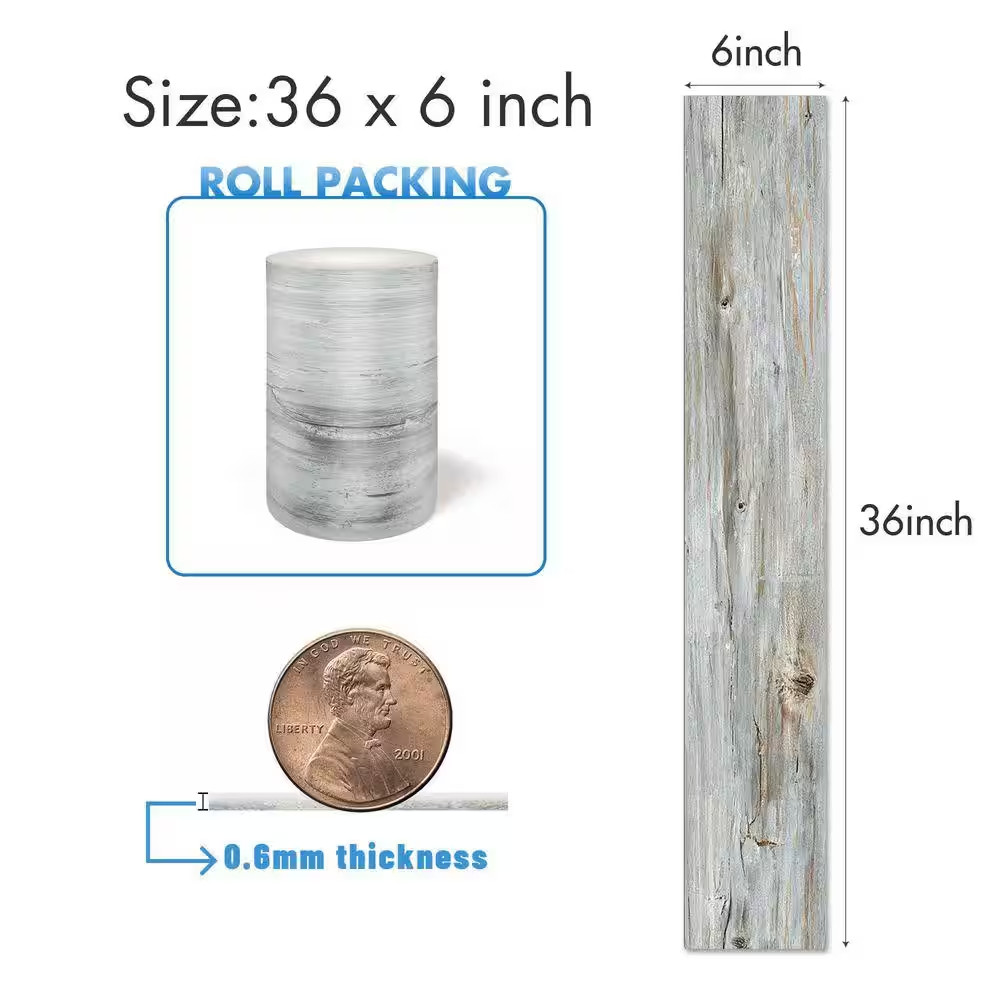 Dustgray 36In X 6In PVC Peel and Stick Backsplash 72-Pack