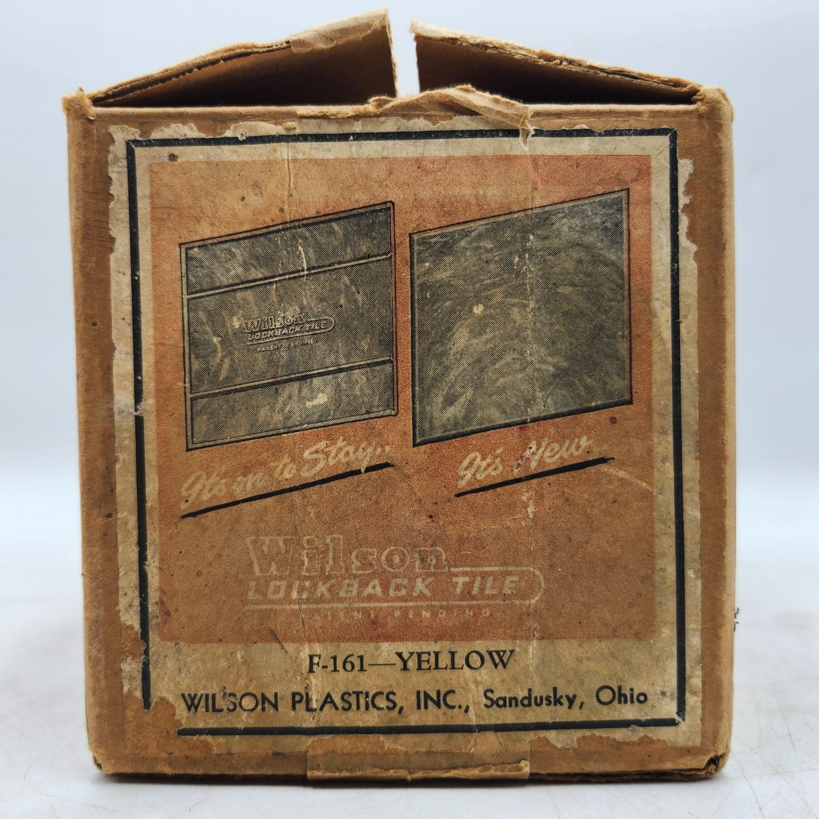 Wilson Lockback Plastic Wall Tile Yellow 80 Pieces 10 Sq Ft Original Box 4.25in