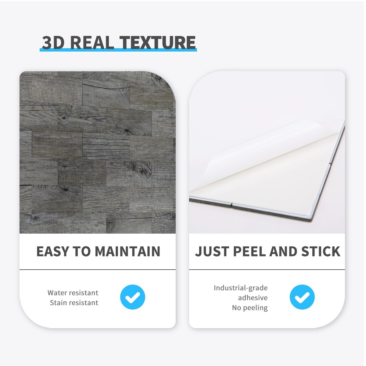Art3d Peel and Stick PVC Panel Kitchen Backsplash Fireplace and Stair Decal