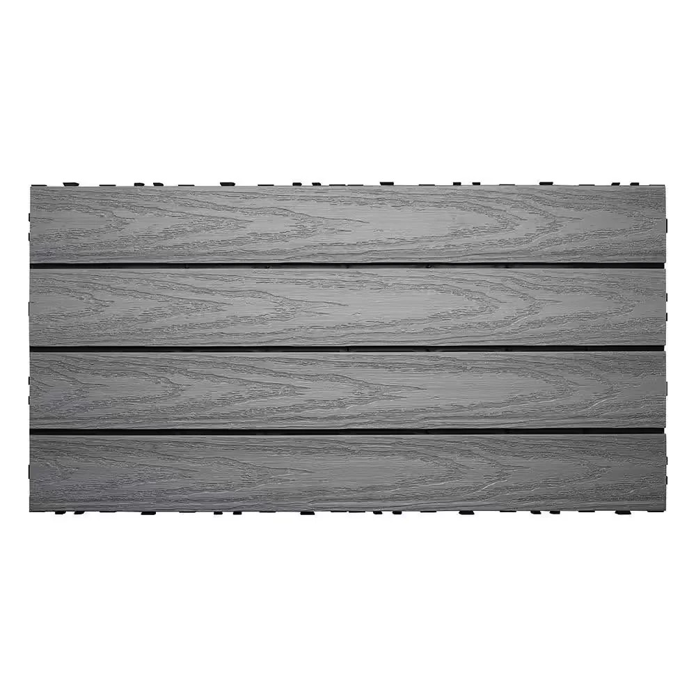 UltraShield Naturale 1×2 Composite Deck Tile Westminster Gray 20 Sq Ft Box