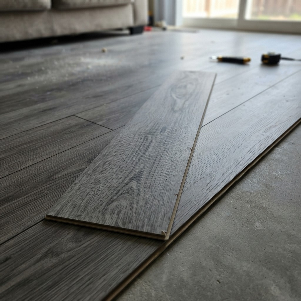 Scratch-Resistant Grey Peel and Stick Floor Tiles, 10-Pack for Stylish Upgrades