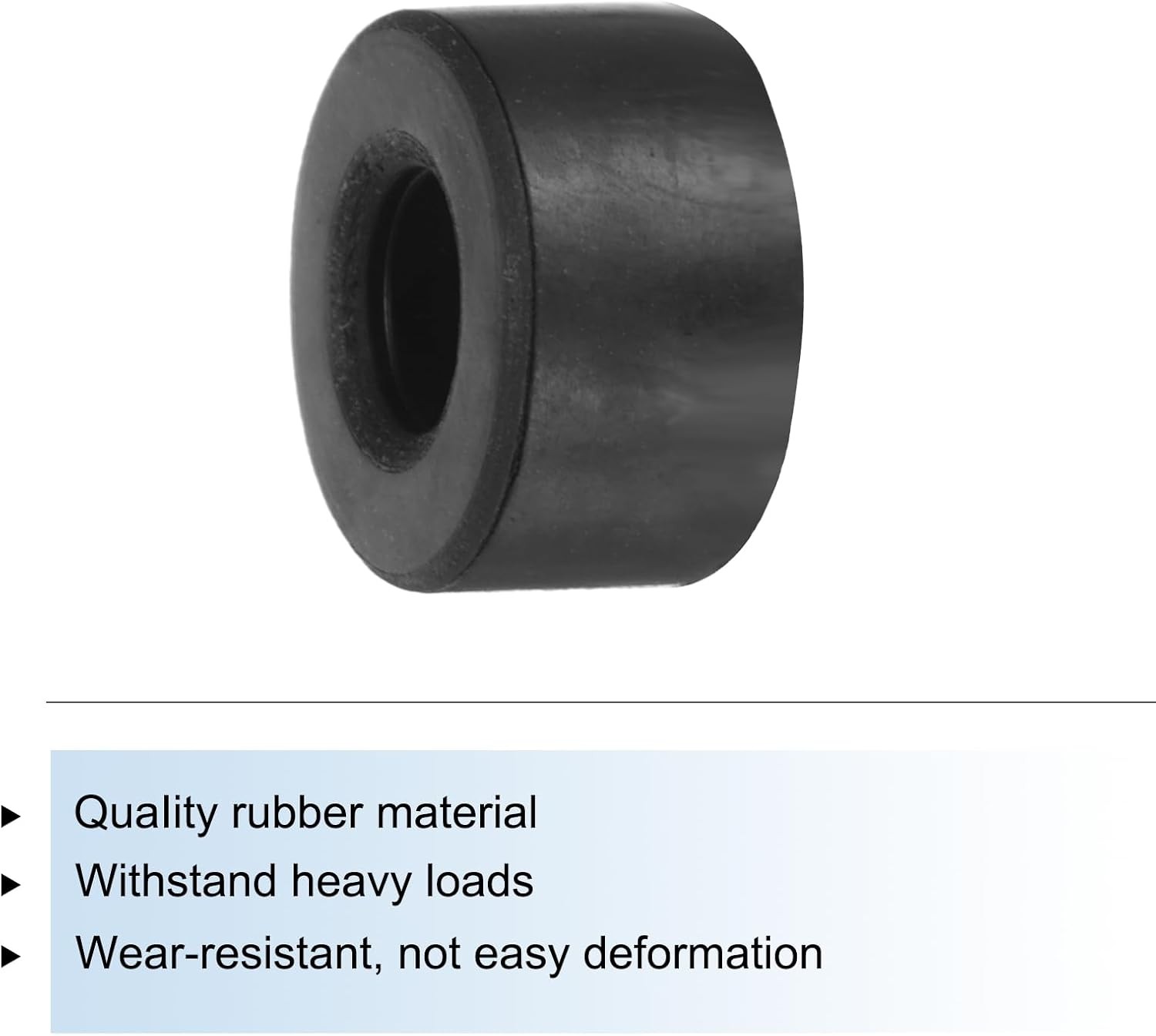 uxcell 24pcs Rubber Spacers 12mm OD, 6mm 12mmx6mmx7mm(OD*ID*Height), Black