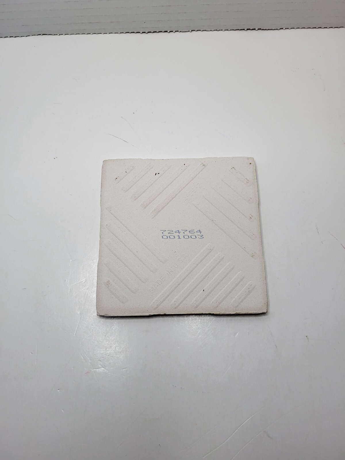 1 Wall Tile US Ceramic USA 724764 001003 Gloss 4-1/4″ Square White Vintage New