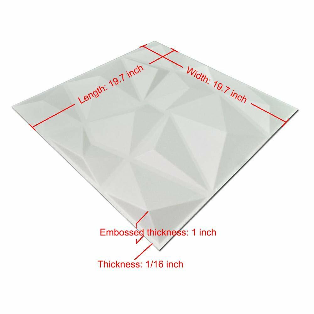 Art3d 3D Wall Panels Home Decor TV Background Board,19.7×19.7 ,12Pcs,32 SF