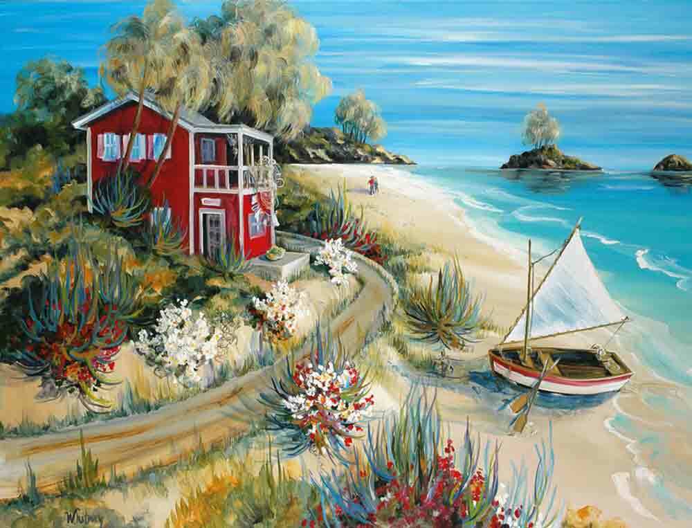 Antigua Accent & Decor Tile Tisha Whitney Tropical Seascape Art POV-TWA014AT
