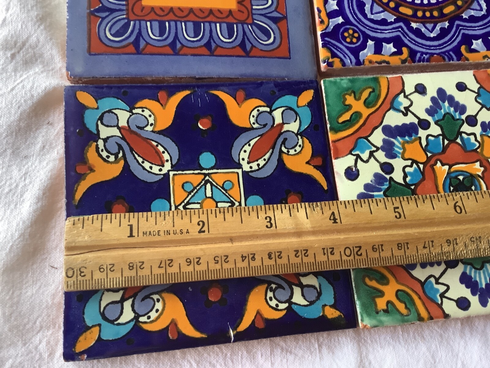 Mexican Tile 4×4″ Various colorful Tiles or Outdoor Coasters Set/4