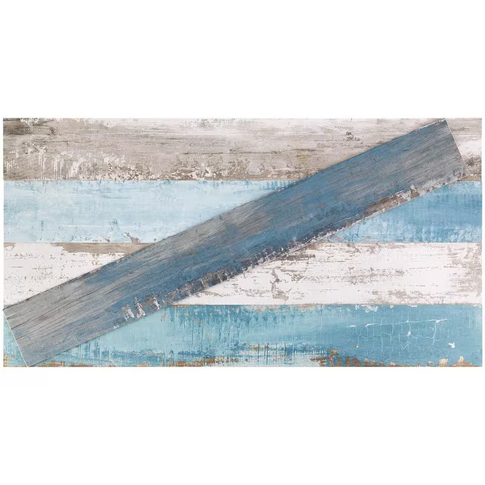 Cypress Multi-Color 4 In. X 32 In. X 9 Mm Matte Wood Look Ceramic Wall Tile (12-