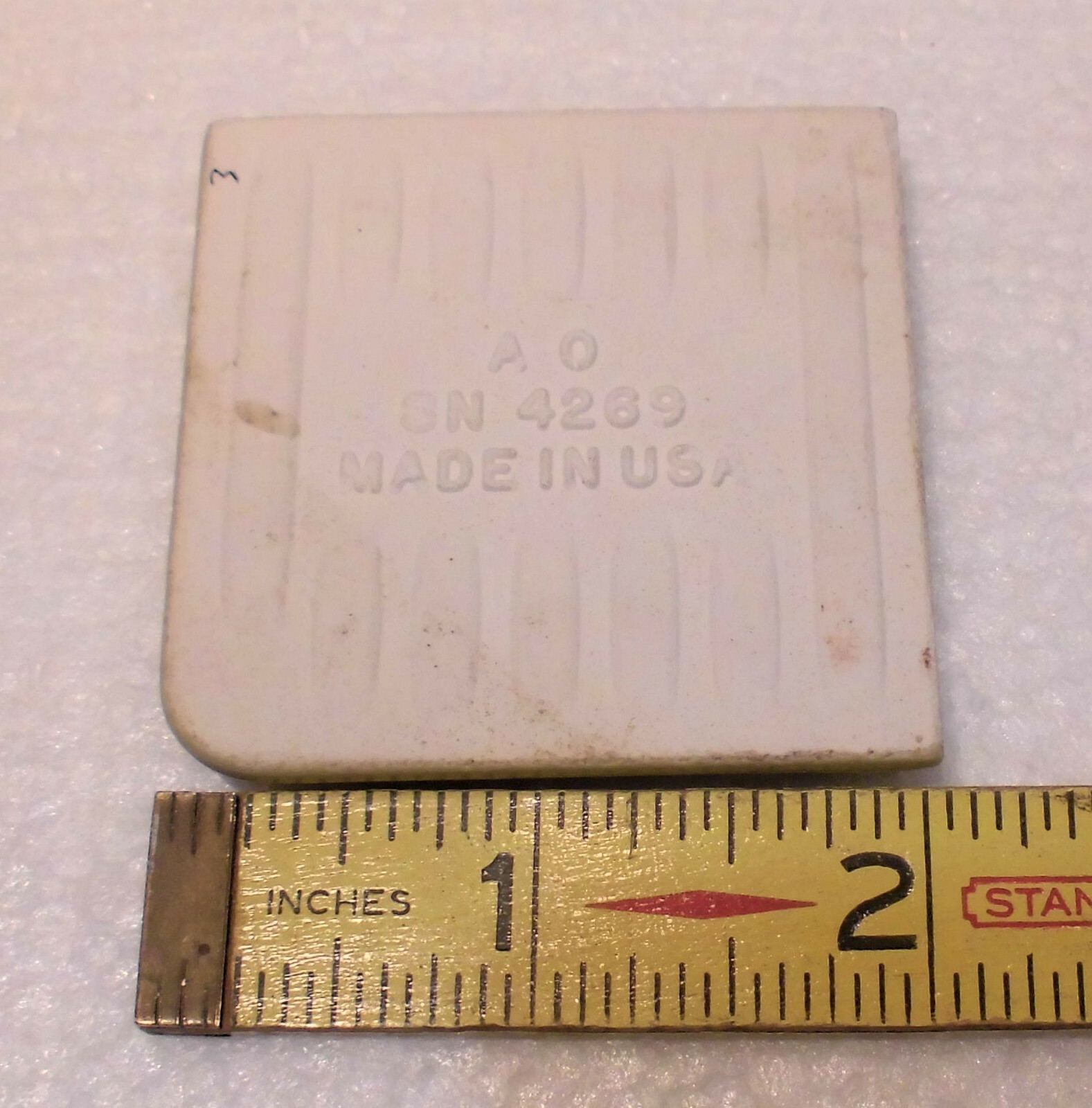 1 pc. Avocado Green 2″ X 2″ X 5/16″ Ceramic Surface Bullnose Corner Tile; Matte