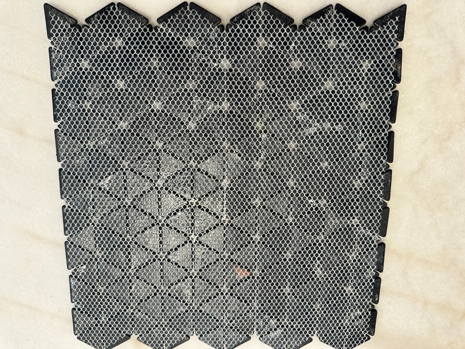 Black Triangle Matte and Glossy Mixed Mosaic Glass
