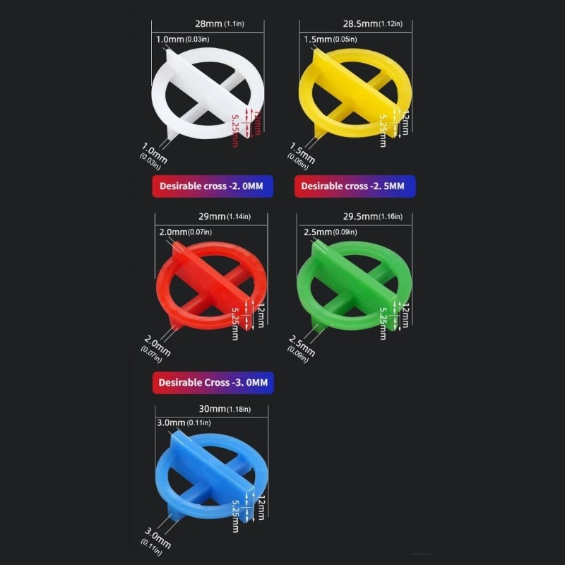 Economical Tile Spacers For Reliable Installation On Various Tile Surfaces 100pc