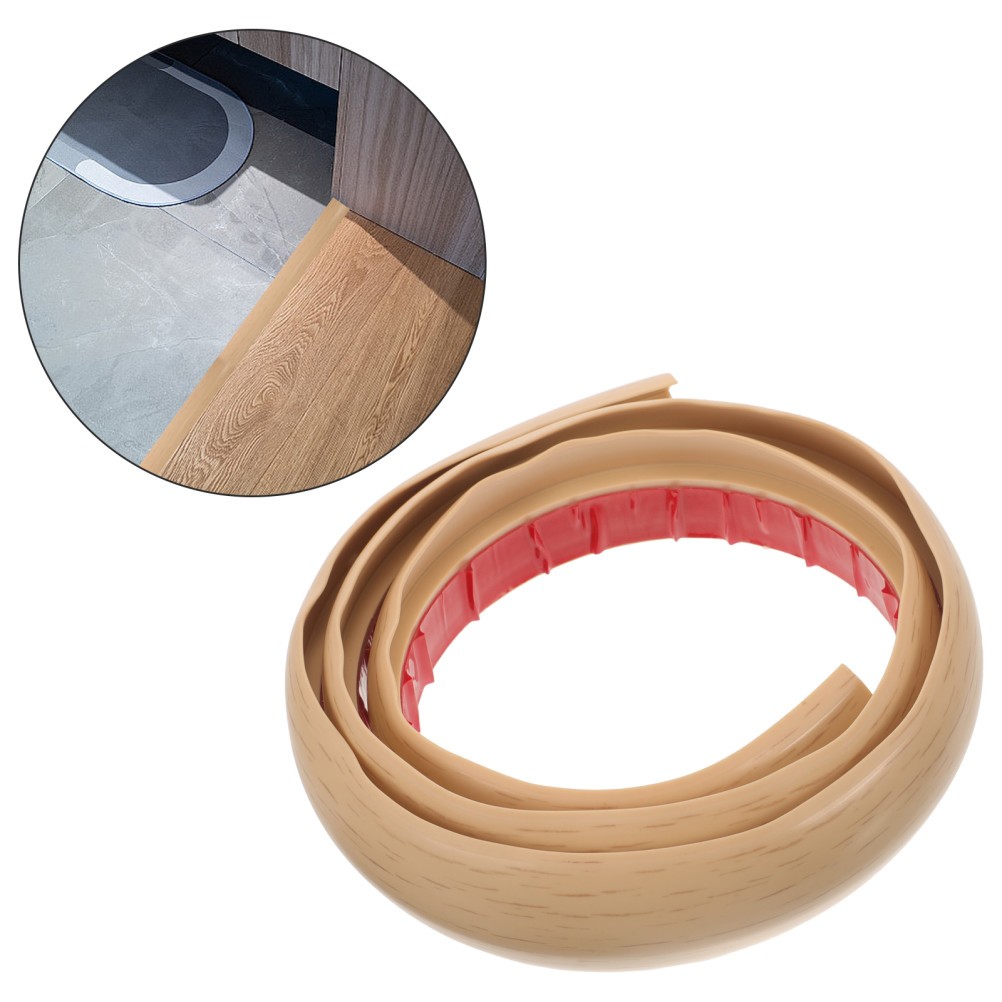 Home Entrance Threshold Ramp Strip Plastic with Slip Resistant Surface in Beige