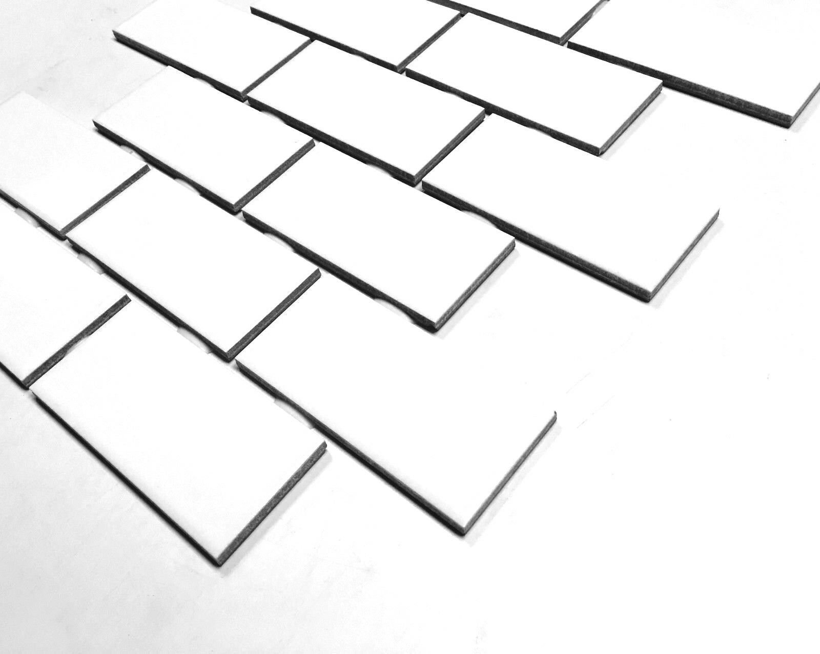 2×4 White Subway Glossy Ceramic Wall Tile Kitchen Backsplash Bathroom (10 SHEET)