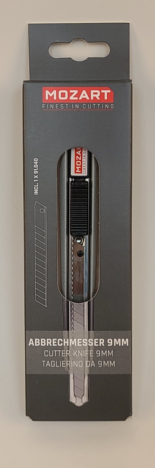 Mozart Solingen Snap Off Blade 9mm SLIM UTILITY KNIFE Razor Box Cutter 4096