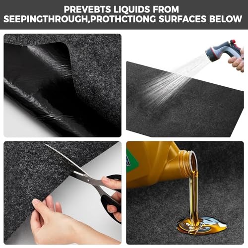 Oil Spill Mat, 36 * 60in Garage Floor Mat for Under Car, Absorbent Oil Pad,