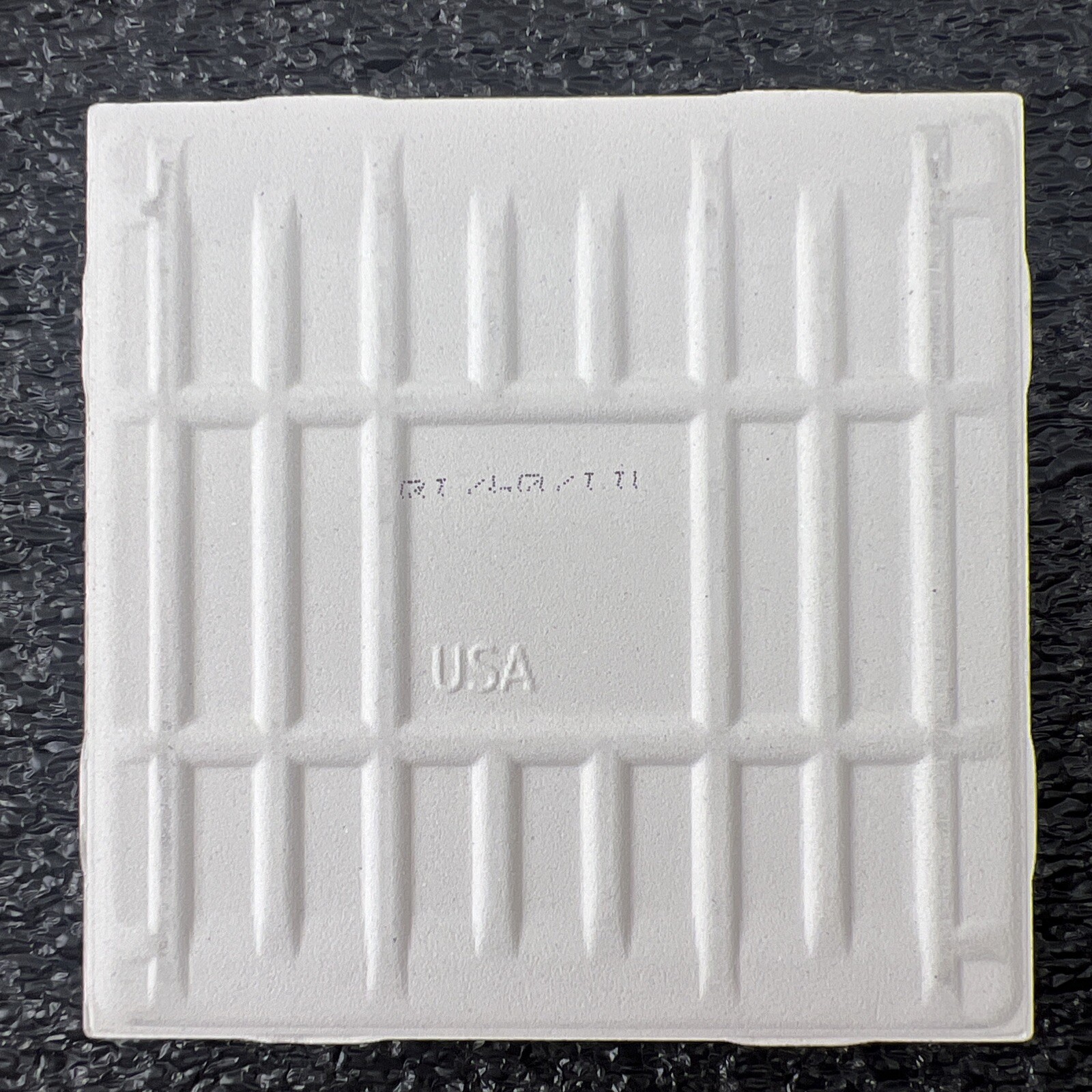 (9PIECES) VTG American Olean Ceramic Wall Tile 4.25×4.25” Ice White (0025) Gloss