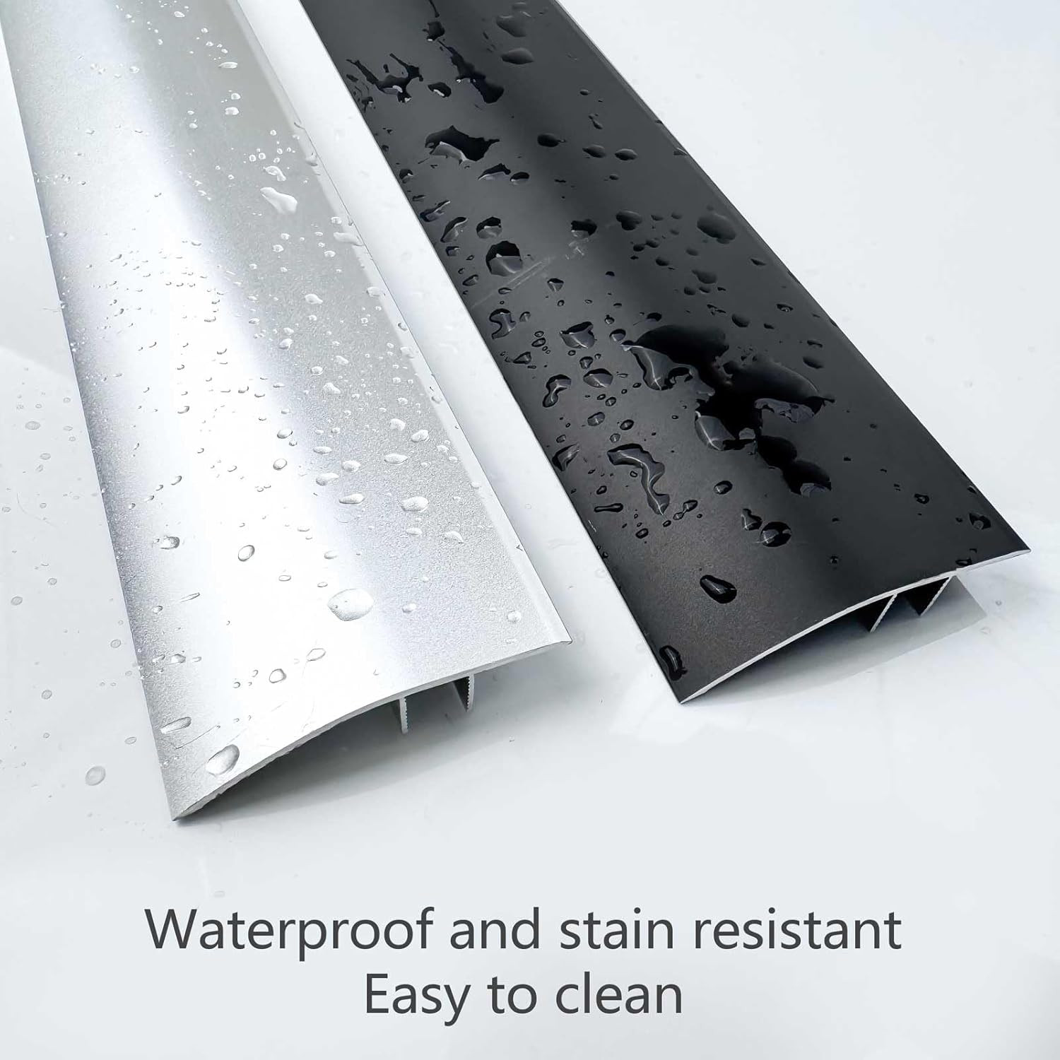 48″ Aluminum Floor Transition Strip – 3 Pack for Doorways & Ramps, Silvery