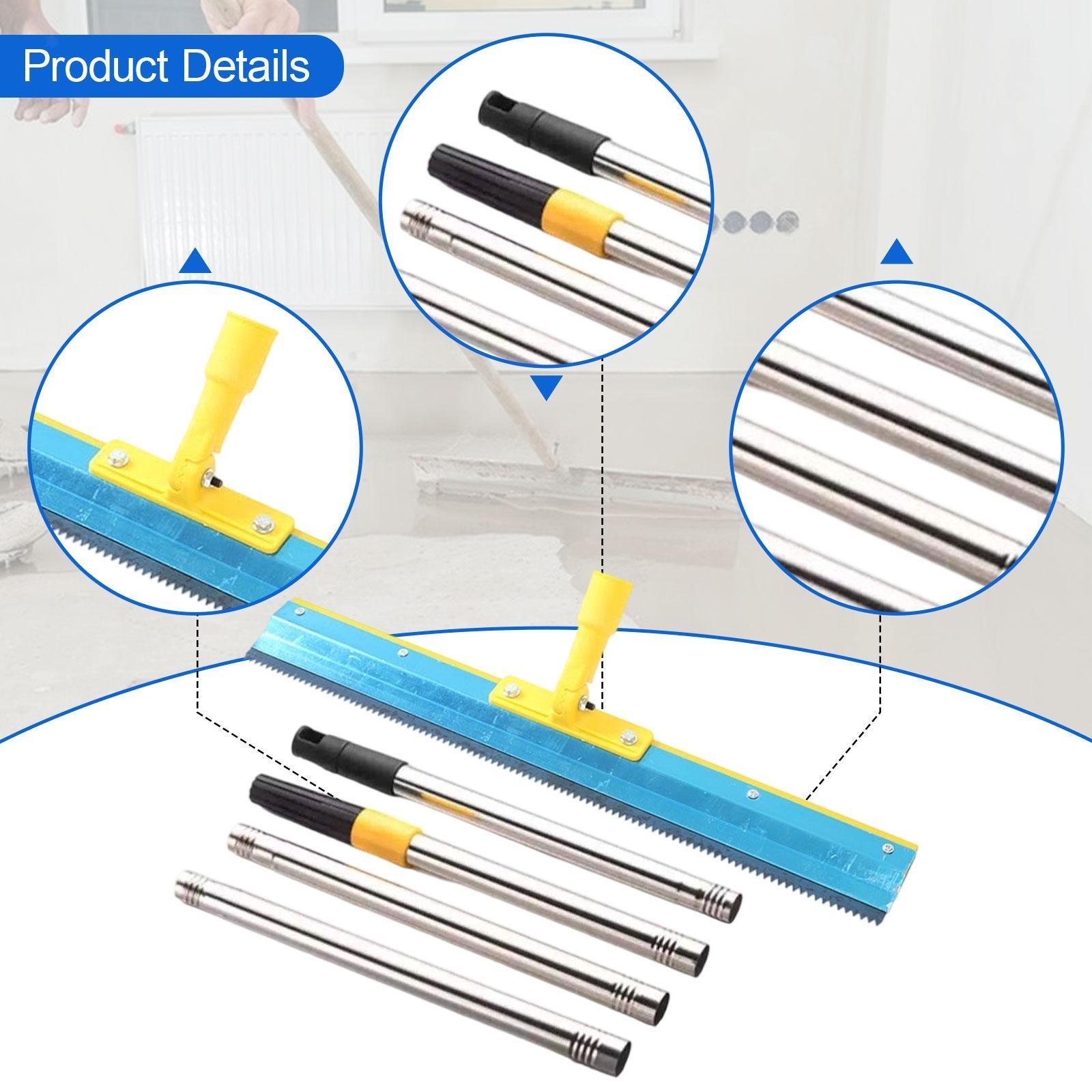 Epoxy Floor Squeegee Notched Construction Hand Tool Metal to Apply Heavy Coating