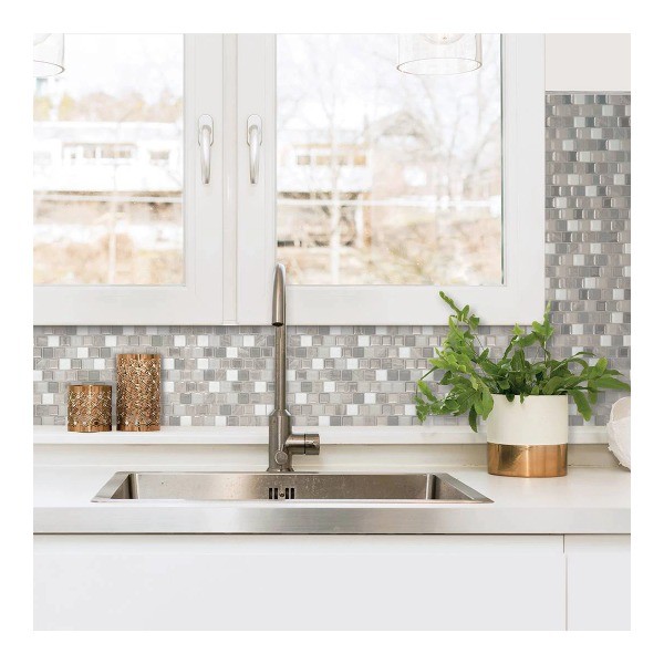 3D Peel and Stick Backsplash 4 Sheets of 10.20" x 8.85" Kitchen