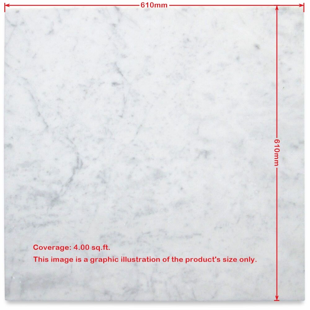 L46H Italian Statuary White Statuario Marble 24×24 Wall Floor Tile Honed