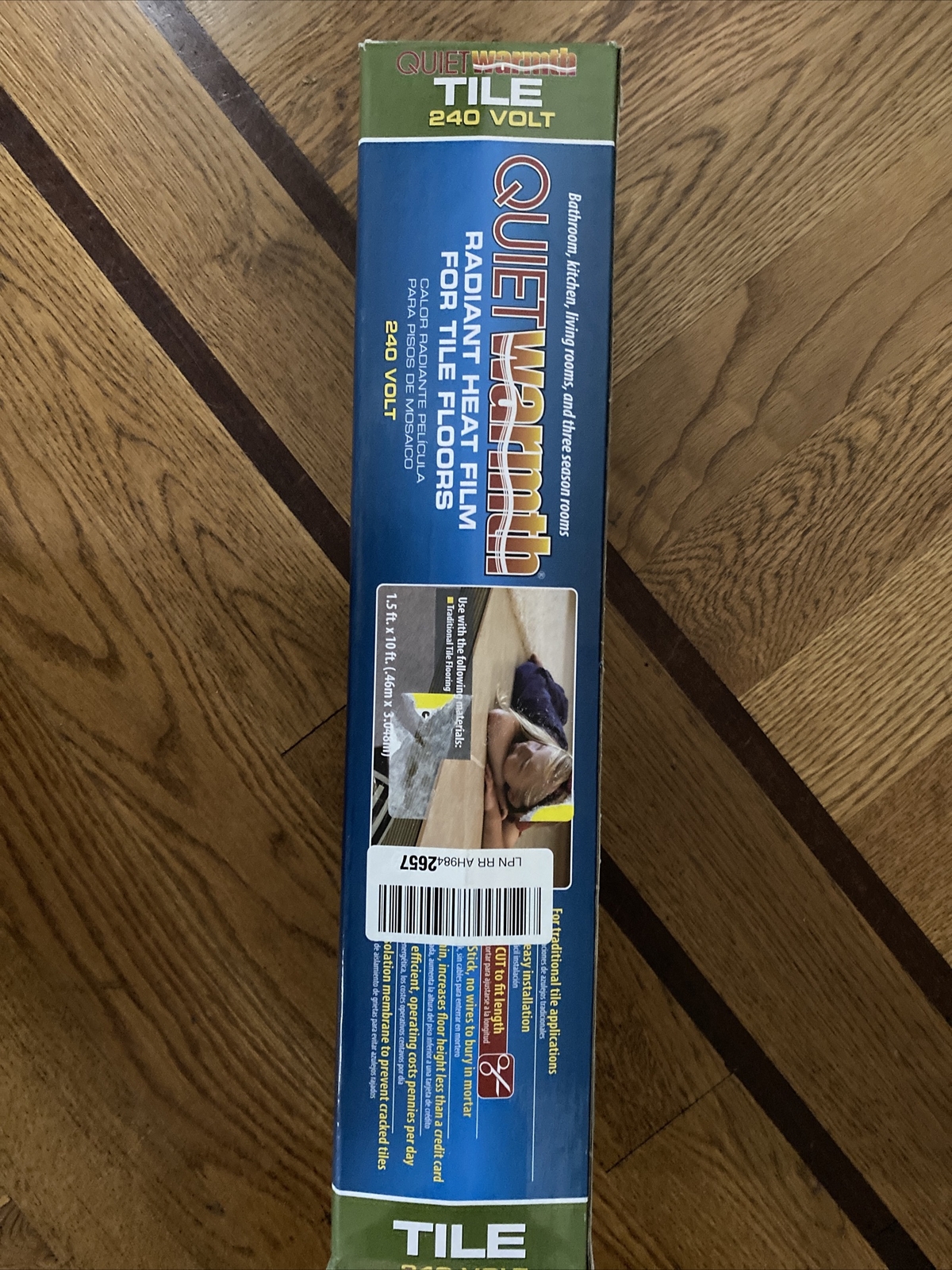 QuietWarmth Under Floor Warming 240V 12-Watt Waterproof Flexible Carbon Film