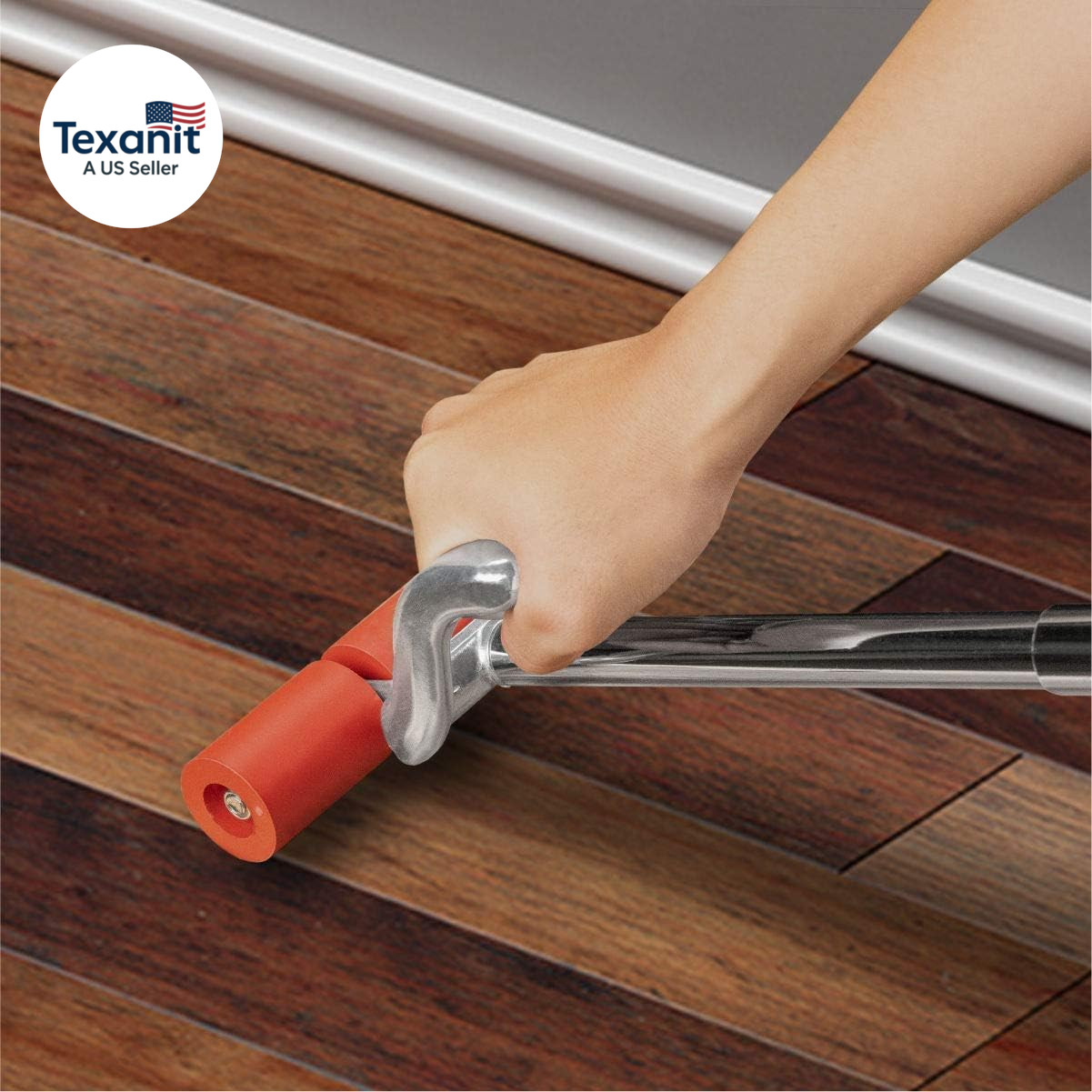 Extendable Floor and Wall Roller for Vinyl Flooring, Tile & Linoleum Roller with