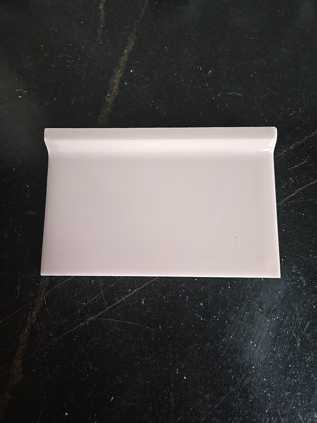Vintage Cove Base Dusty Pink Tile NOS 6 1/8″ X 3 7/8″