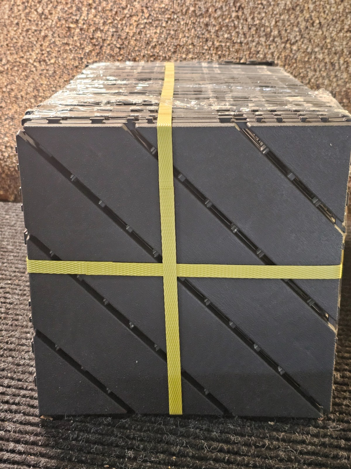 (QTY 27) Plastic Patio Deck Tiles Interlocking Flooring Indoor&Outdoor 12.5×12.5