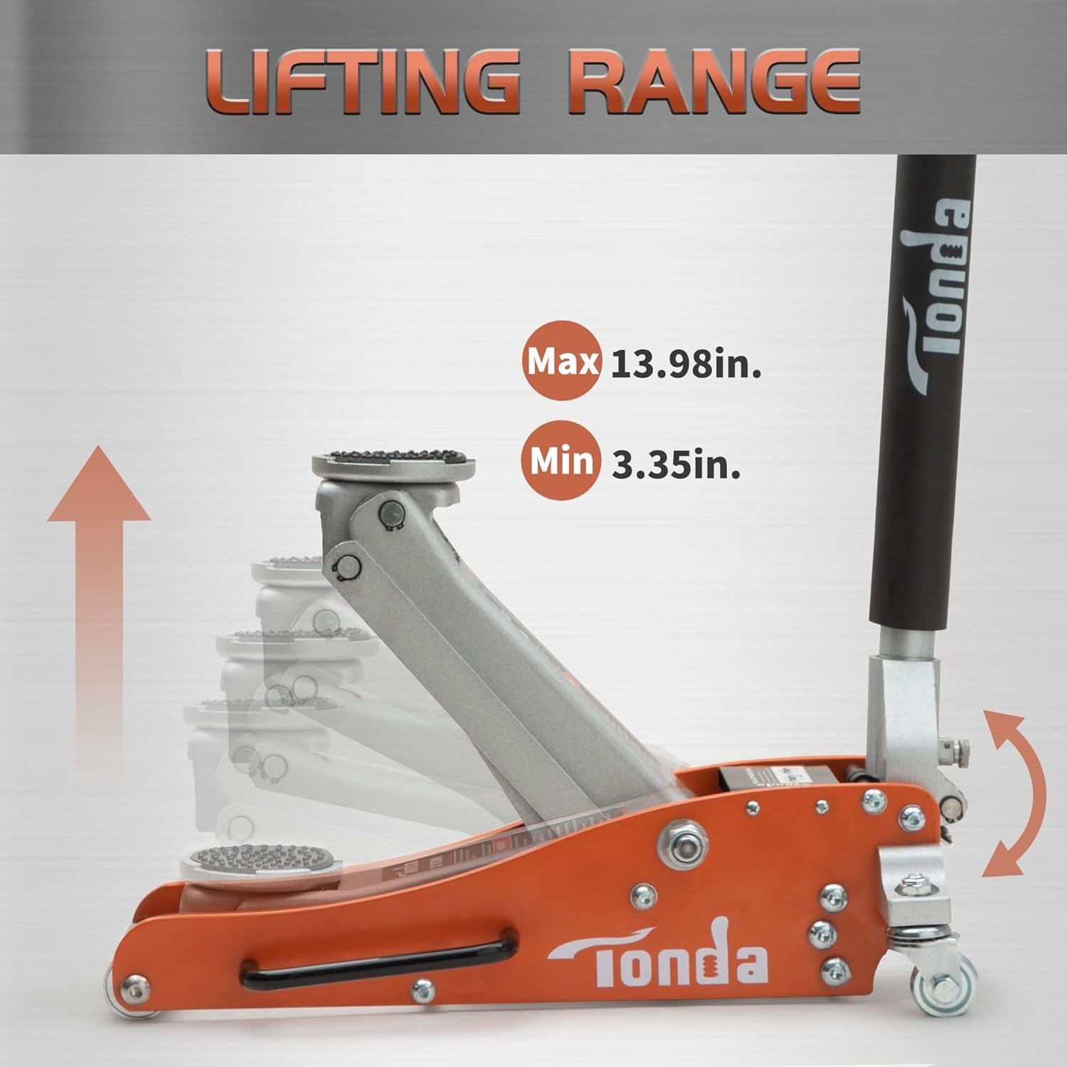 Low Profile Floor Jack, 2 Ton Aluminum and Steel Hydraulic Car Jack with Dual Pu