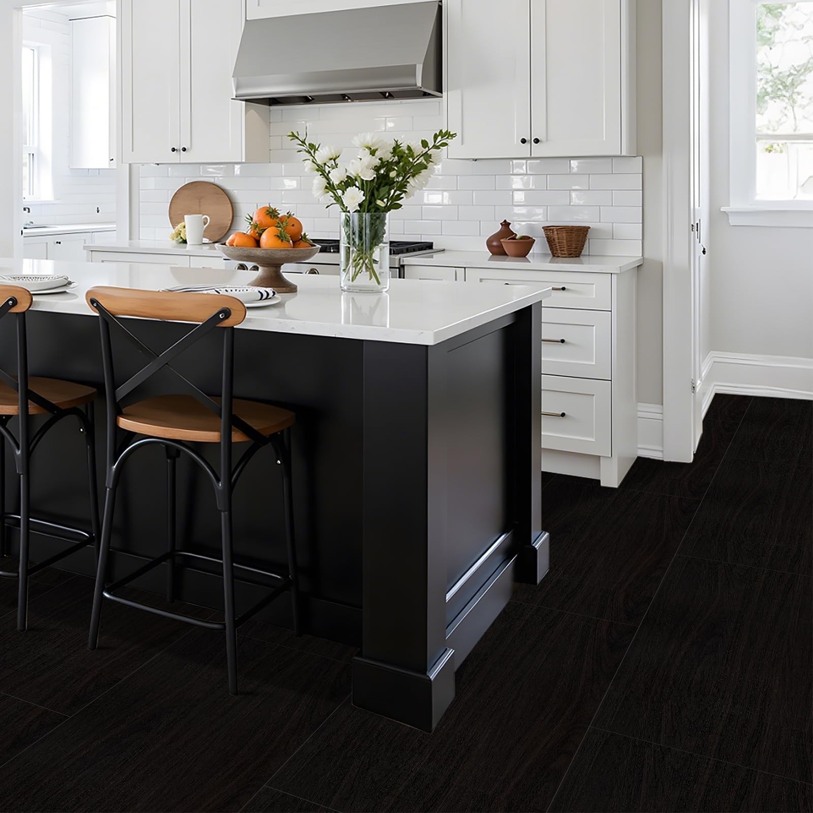 Peel and Stick Floor Tile-Wood Vinyl Flooring Roll | Waterproof for Kitchen a…