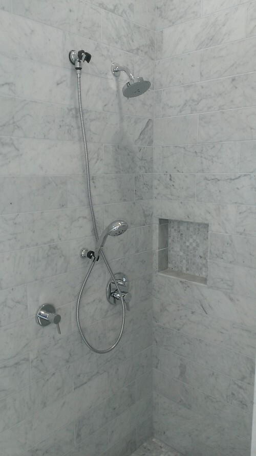 C43AH 6×18 Carrara White Marble Wall and Floor Tile Honed Venato Bianco