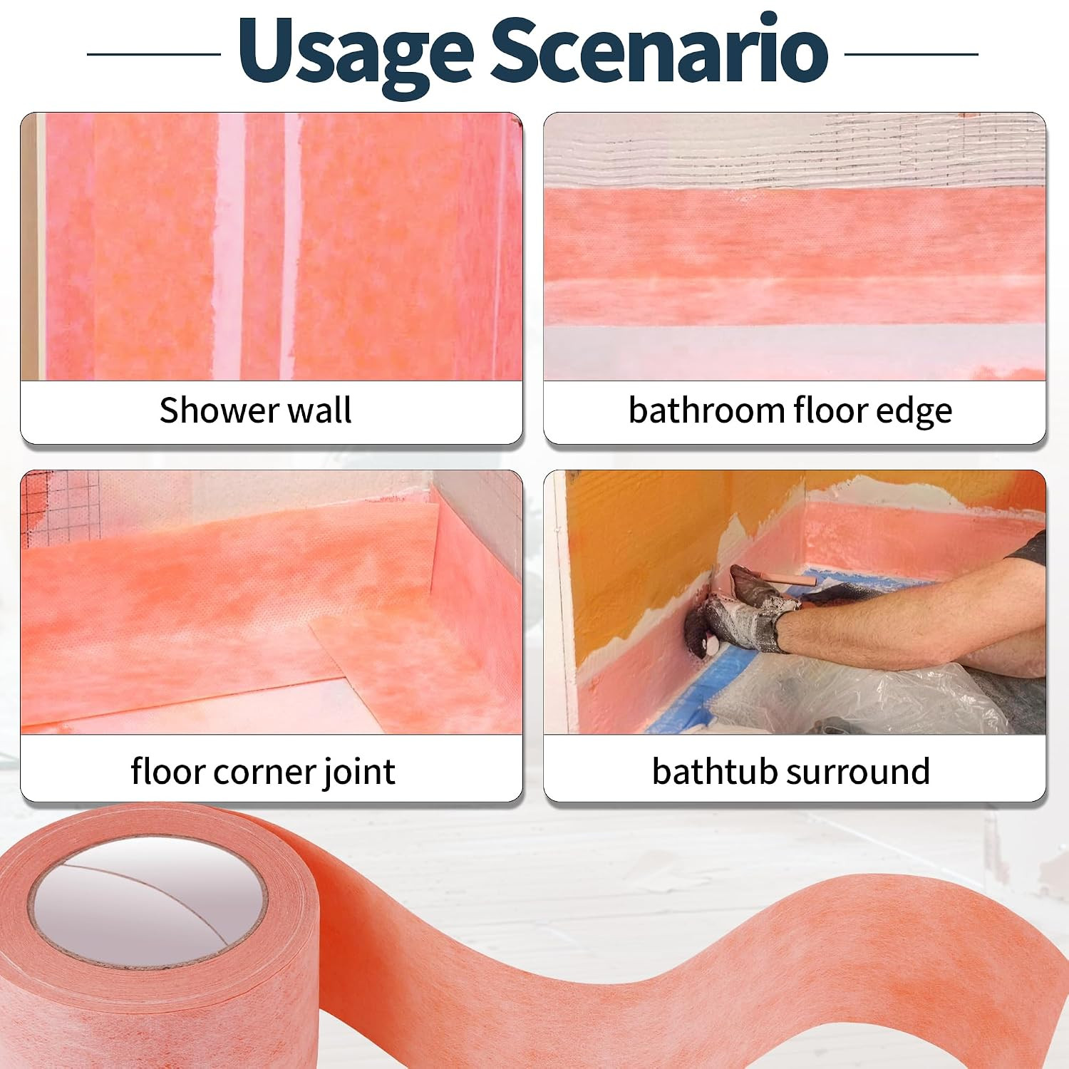 Waterproofing Membrane Band,3 in X 33Ft, 24 Mil Underlayment