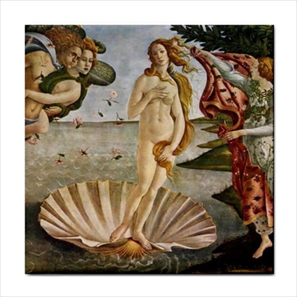 Famous Art Ceramic Tile Set Of 16 Backsplash 4.25″ Tiles Home Decor