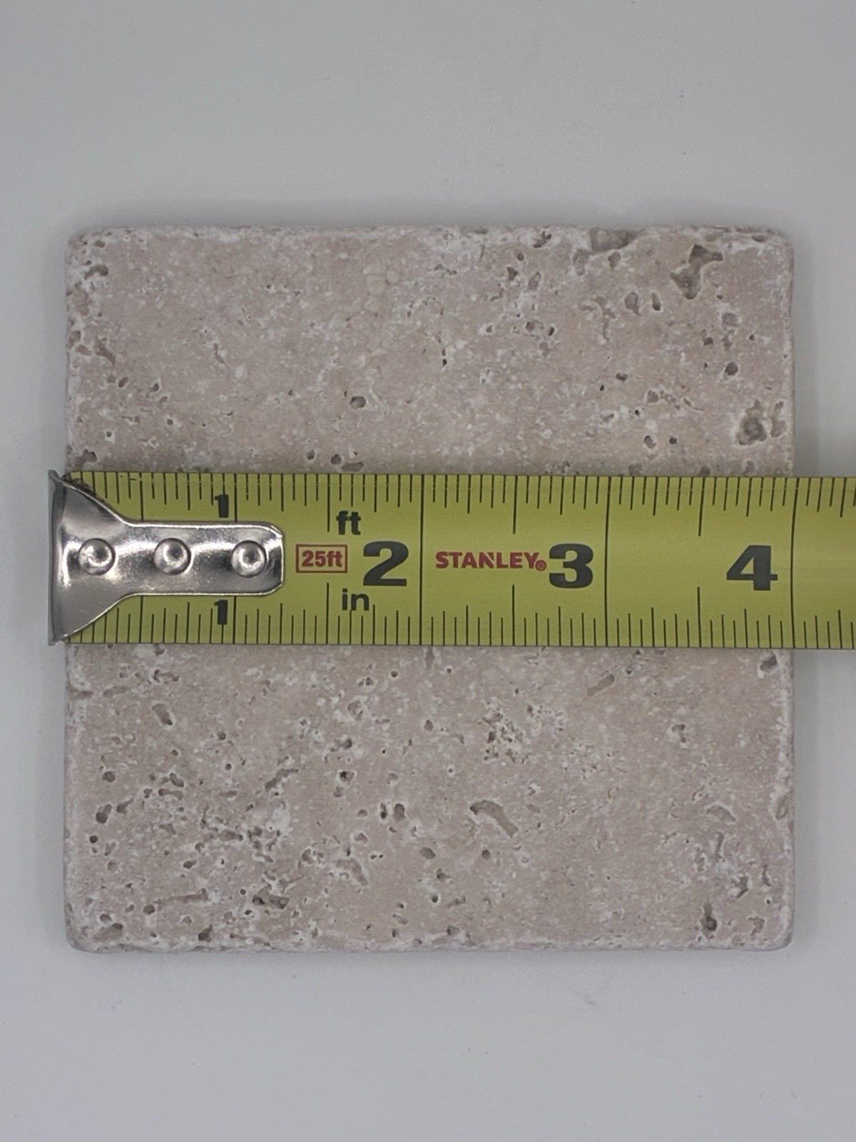 Tumbled Travertine Natural Stone Tile – Tan White 4×4 Tiles (Sold 1 Sq Foot)