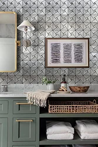 10-Sheet Peel and Stick Backsplash Tile – Self-Adhesive Metal Mosaic for Kitchen