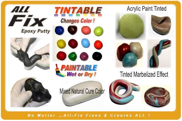 Pool All Fix H20 EPOXY PUTTY Repair MULTI USE Leaks Cracks Tile Stone Plastic