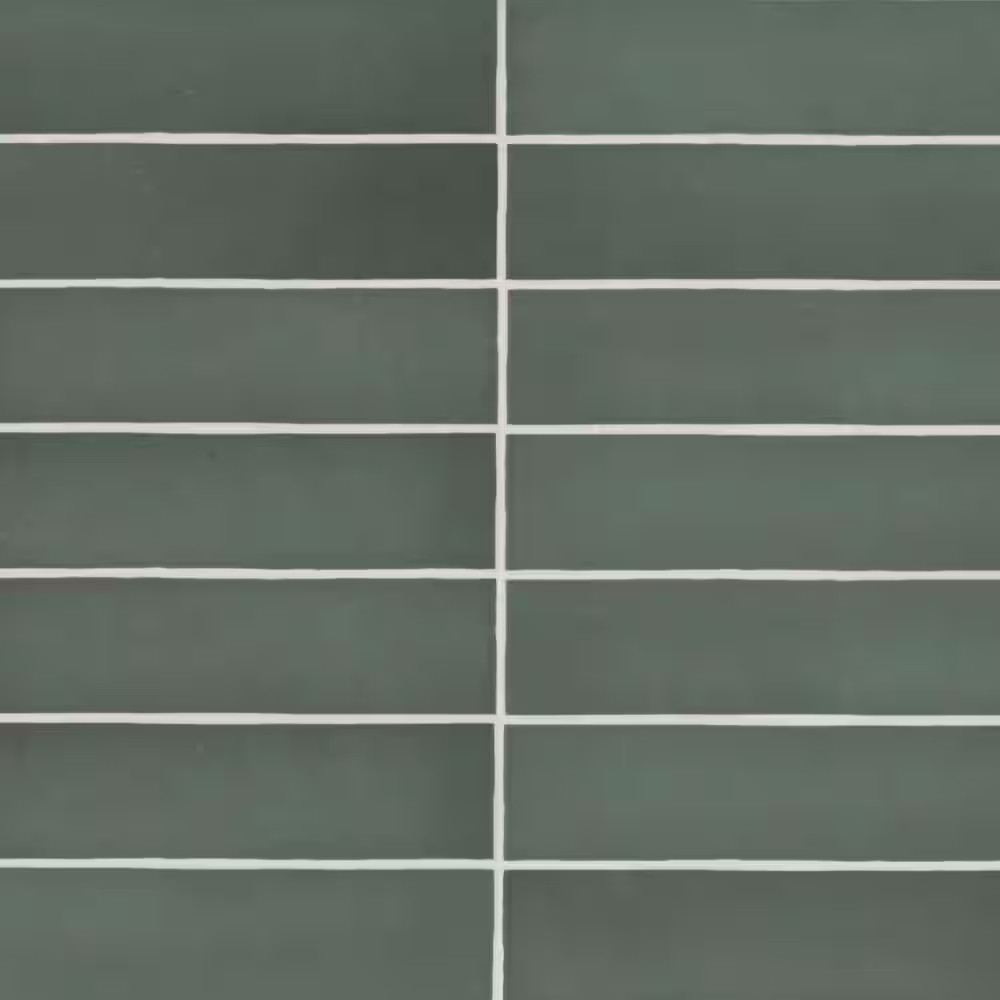 Makoto 2.5 In. X 10 In. Matte Midori Green Ceramic Wall Subway Tile (5.38 Sq. Ft