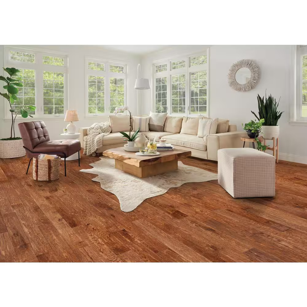 American Vintage Fall Classic Oak 3/4 In. T X 5 In. W Scraped Solid Hardwood Flo