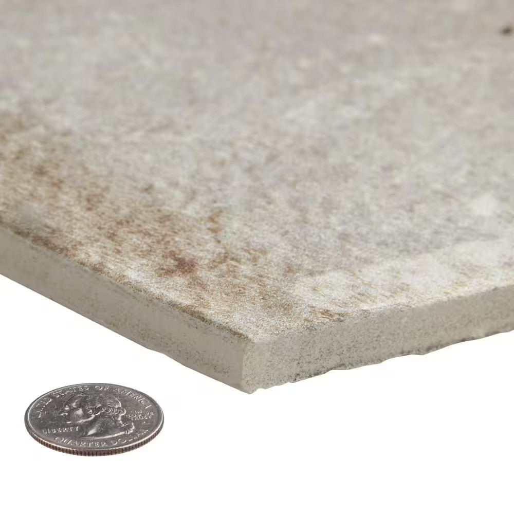 D’Anticatto Hex Grigio 11 In. X 12-3/4 In. Porcelain Floor and Wall Tile (11.25