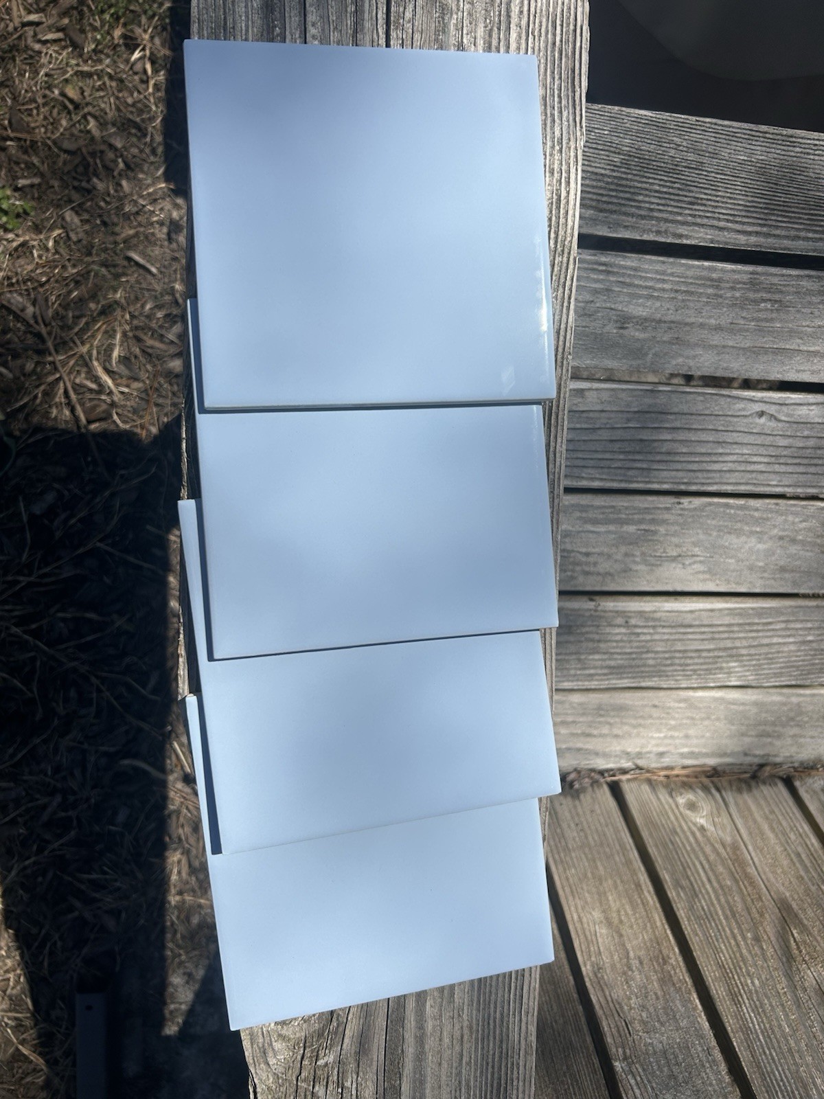 VTG 6 Pcs Square Florida tile co Vermont Blue Cornflower 6” Glossy Ceramic Tile