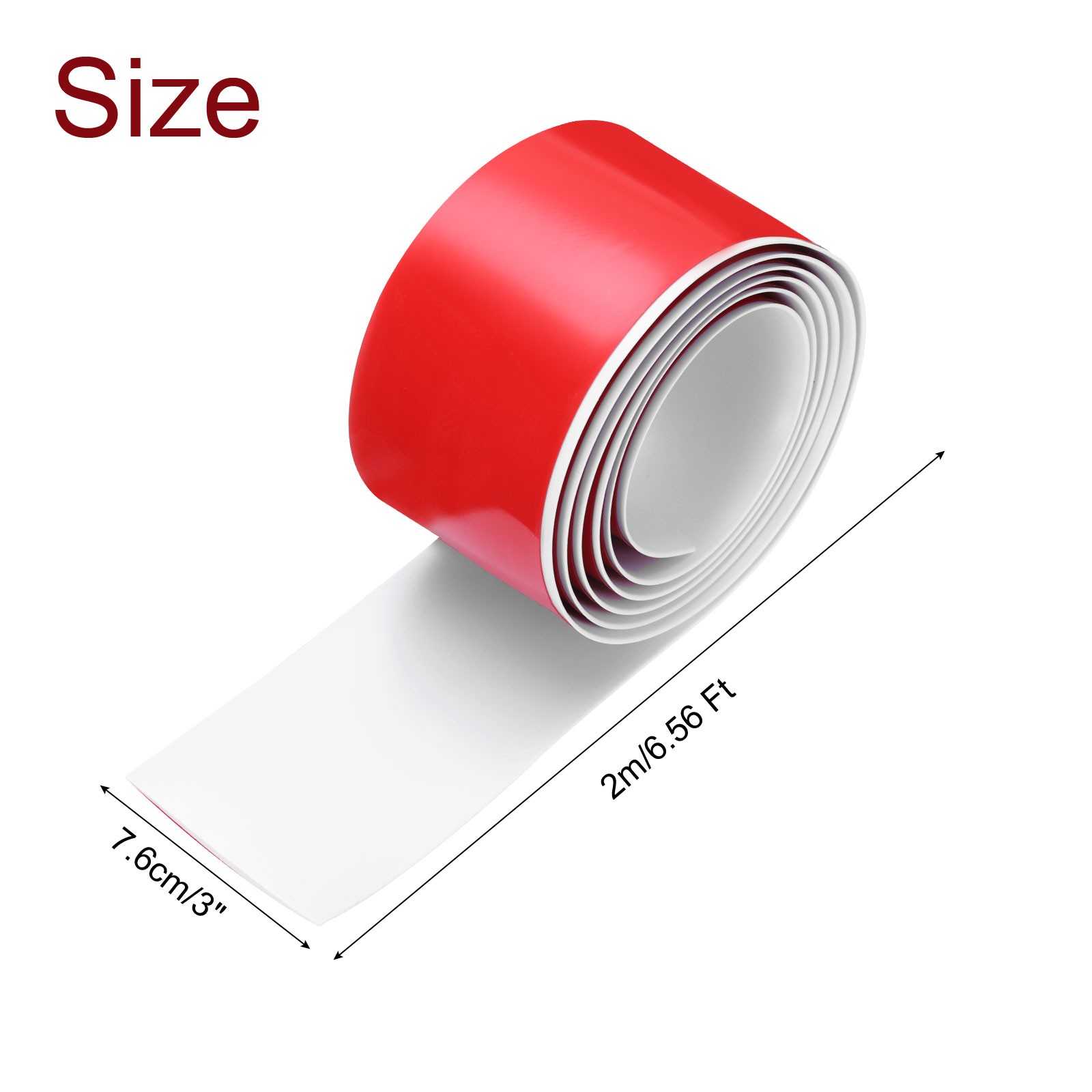 6.56Ft Floor Transition Strip Self Adhesive 3″ Flooring Cover Strip White